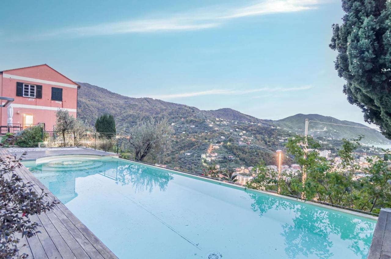 Recco Apartment With View And Pool Exterior foto